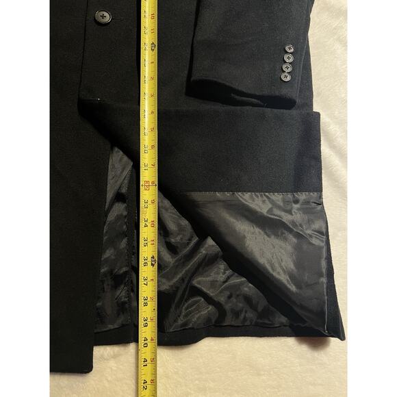 Kenneth Cole Mens 44L Dark Navy Blue Walking Topcoat Overcoat - Picture 13 of 15